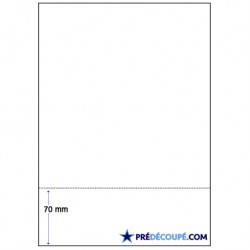 A4 sheets with detachable coupon (70mm height) 