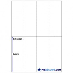 8 coupons 52.5 x148.5 on A4 paper sheets prepared by microperforation