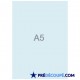 Feuilles A5 vierges bleu vif