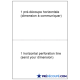 Feuilles A4 avec une perforation horizontale sur mesure