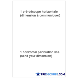 Feuilles A4 avec une perforation horizontale sur mesure