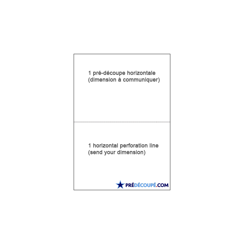 Feuilles blanches A4 prédécoupées 3 coupons 99 mm x 210mm - easy print